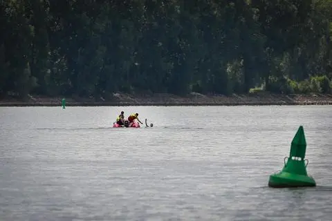 Unterwegs mit der Wasserschutzpolizei auf dem Rhein.
