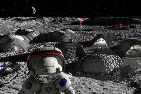 Iglus aus Mondstaub: So könnte die Mondstation einmal aussehen. Foto: ESA 