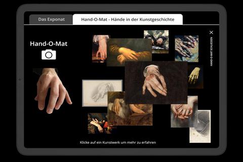 Der Hand-O-Mat lädt dazu ein, die Kunst mit eigenen Bewegungen zu entdecken: ein Beispiel für neue digitale Vermittlungsformate. Foto: Kunsthalle Mannheim