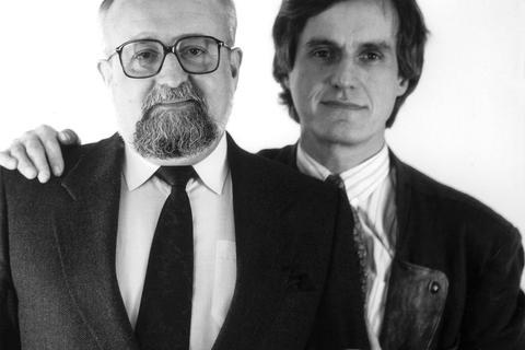 Der Komponist Krzysztof Penderecki (links) und sein Verleger Peter Hanser-Strecker in jungen Jahren. Foto: Archiv Schott Music