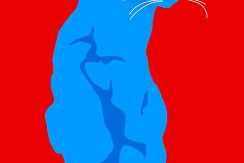Sebastiano Ranchetti hat seine „Blaue Katze“ 2005 gemalt. Sie ist abgebildet im Buch „Katzen in der Kunst“ von Angus Hyland und Caroline Roberts. Foto: Sebastiano Ranchetti/DuMont Verlag