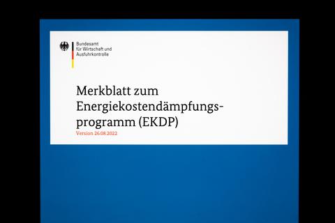 Das EKDP als Beispiel komplizierter Hilfsprogramme in der Energiekrise.