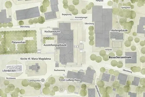 Lageplan mit Besucherzentrum 