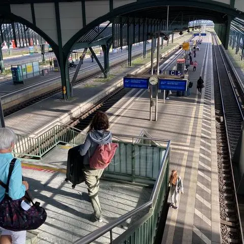Der Darmstädter Hauptbahnhof am Mittwochmorgen.