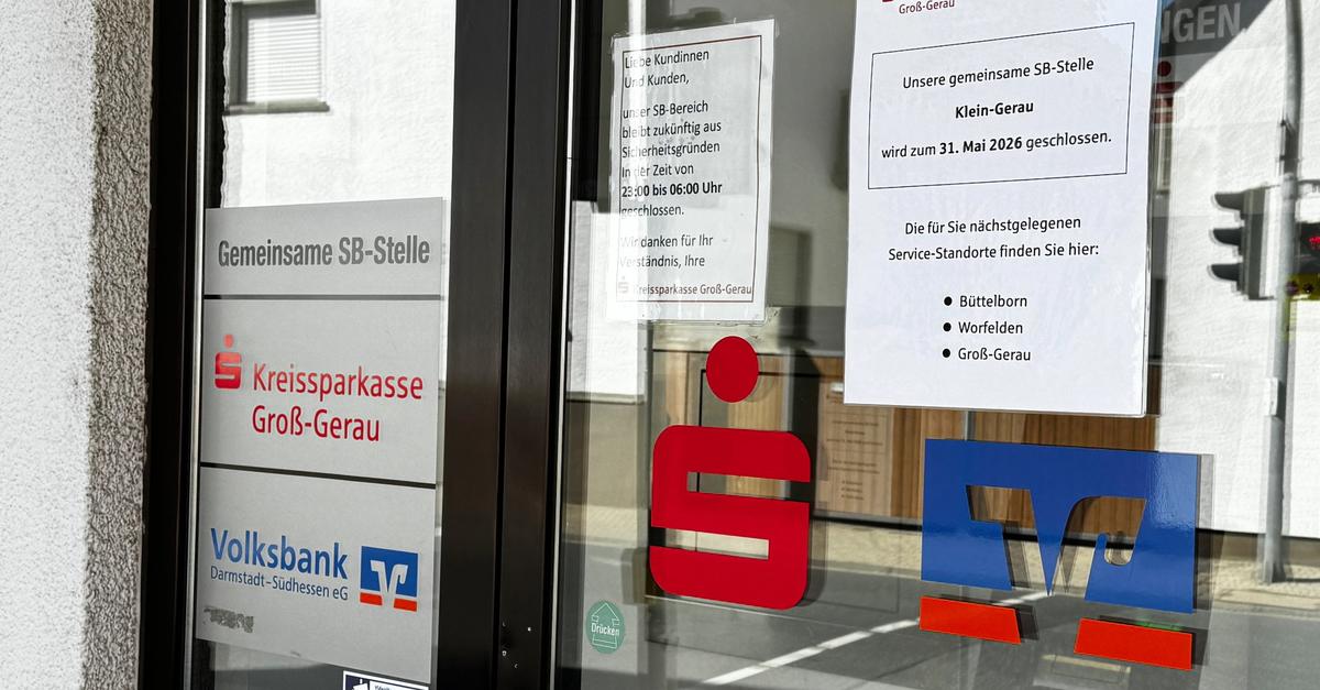 Klein-Gerau: Kreissparkasse und Volksbank schließen gemeinsame SB-Filiale