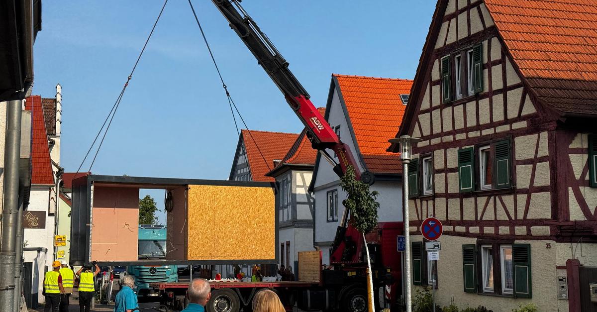 New modular residential building is being built in Groß-Gerau