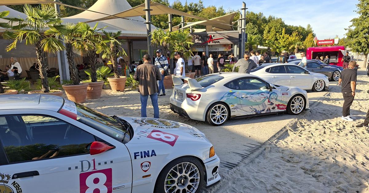 Autoposer lassen am „Pinta-Beach“ die Motoren heulen