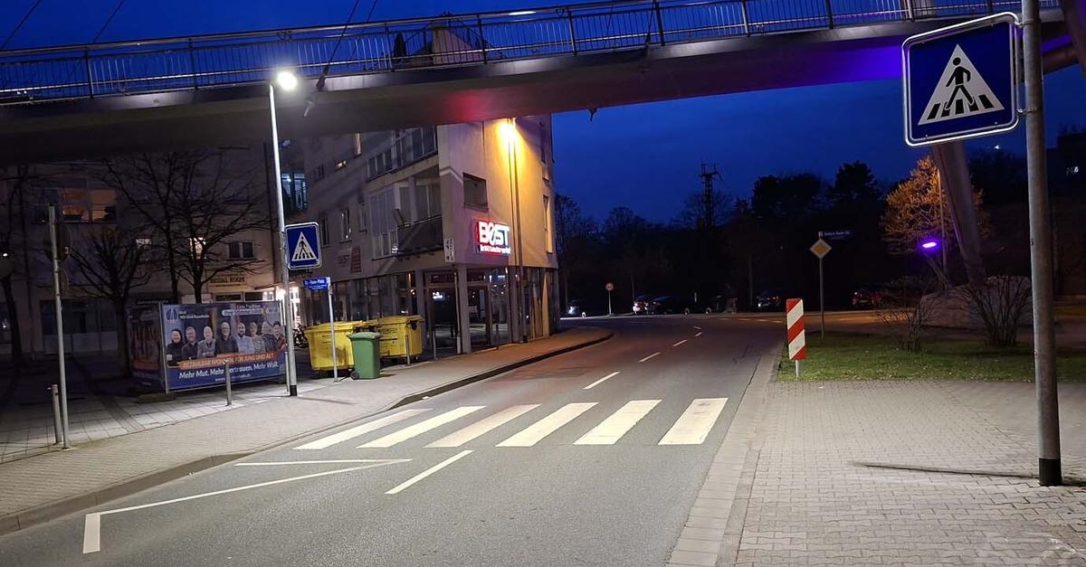 Wie hell ist es in Raunheim an Zebrastreifen?