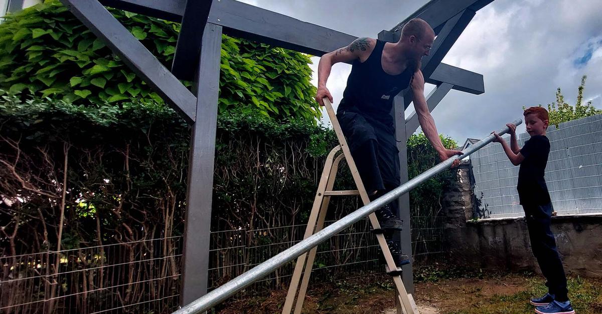 Ein Ninja-Warrior-Parcours im eigenen Garten