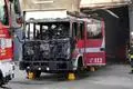 Nur ein Gerippe ist von dem Löschfahrzeug der Freiwilligen Feuerwehr Wolfskehlen übrig, das am Donnerstagabend ausgebrannt ist.