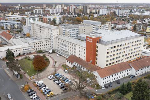 Luftaufnahme des Rüsselsheimer GPR-Klinikums.