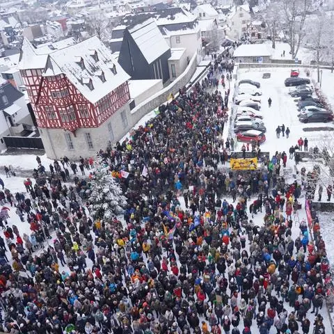 Demo am Limburger Dom.
