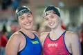 Wurden in zwei Disziplinen mit der Staffel Vizeweltmeister im Rettungsschwimmen der Junioren: Anne Reischauer aus Sörgenloch (l.), DLRG Nieder-Olm/Wörrstadt, und Magdalena Benzmüller aus Konz.