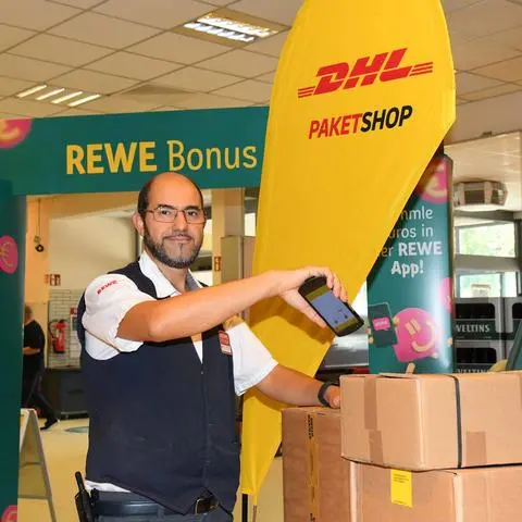 Neuer Paketshop in Guntersblum, REWE, Marktleitung Malood El Haichar