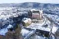 Das Marburger Schloss bei Schnee. 