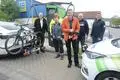 Eröffnung der ersten Schnellladestation für E-Autos in Dorlar mit Burkhard Meth (v.l.), Stefan Steubing, Artur Frank, Bürgermeister Christian Walendsius, Patrick Gnädig und Markus Debus.	