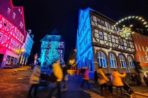 Lichterglanz in Wetzlar: Der Eisenmarkt. Foto: Pascal Reeber 