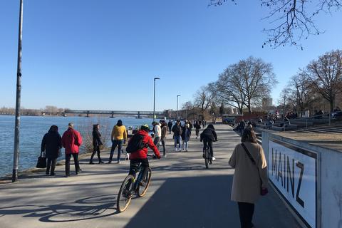 Die Situation am Rhein. Foto: Paul Lassay
