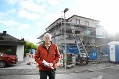Rechtsstreit um umstrittenes Haus in der Dijonstraße, Mainz findet wohl ein vorläufiges Ende Bürgerinitiative Jürgen Gerdum 27.09.024  Foto:HBZ/Kristina Schäfer 