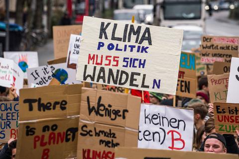Klimastreik von Fridays for Future in Frankfurt hier im Jahr 2019.  Archivfoto: Frank Rumpenhorst/dpa