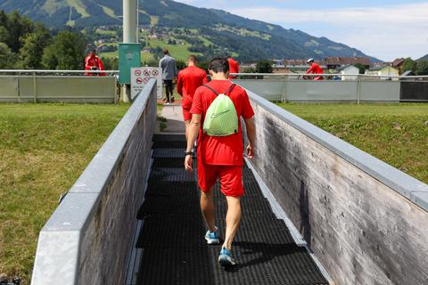 Auf Wiedersehen, Schladming: Die Bundesliga-Fußballer von Mainz 05 reisen nach dem Trainingslager wieder in die Heimat zurück.