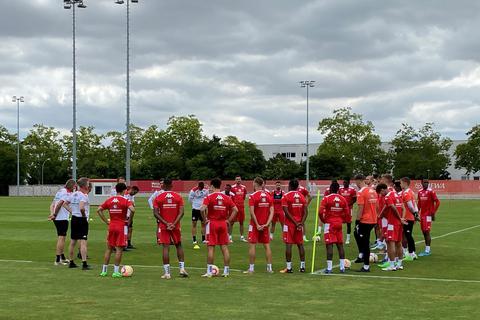 Die Mannschaft von Mainz 05 bereitet sich auf den Saisonstart in der Bundesliga vor. Foto: Bardo Rudolf