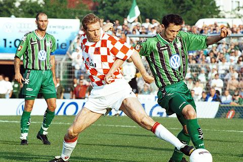 Sven Demandt beim "Aufstiegsendspiel" 1997 gegen den VfL Wolfsburg. Archivfoto: Sascha Kopp